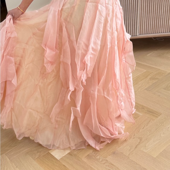 Pink Ruffled lehenga - Picture 3 of 5